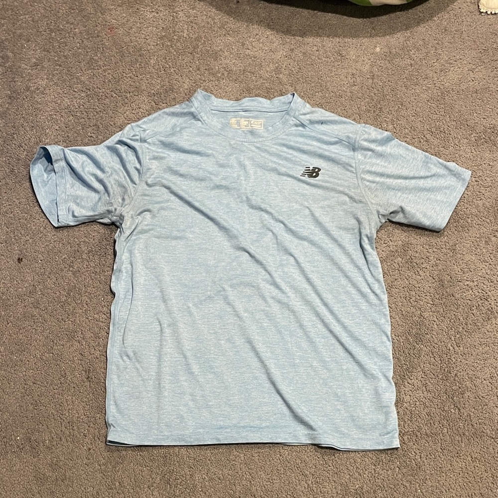 New Balance Men's Light Blue Short Sleeve Tee